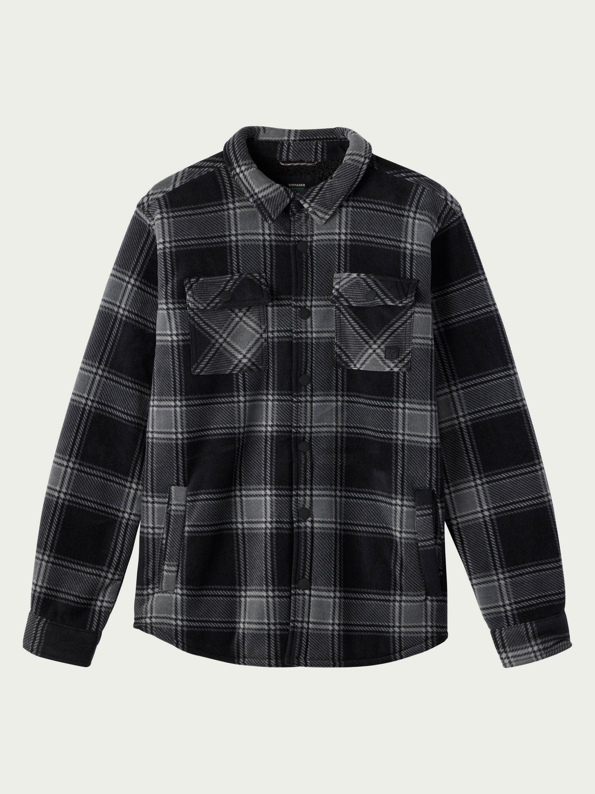 ARROWHEAD FLEECE SHIRT JACKET BLACK – Voyager1