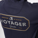 Stamped Hooded Fleece - Navy 2 | Voyager Goods